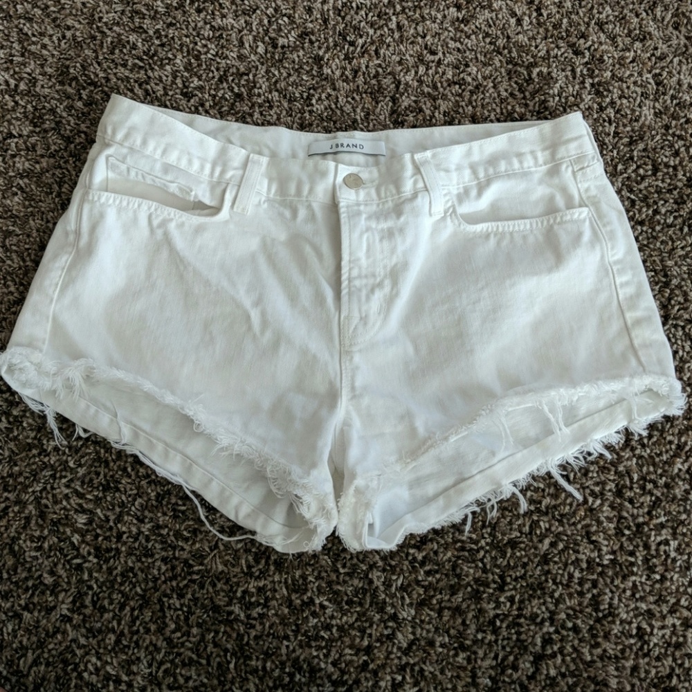J Brand white Jean cutoff shorts